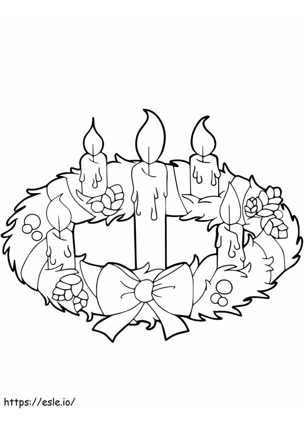 1526981573 Advent Wreath And Candles coloring page