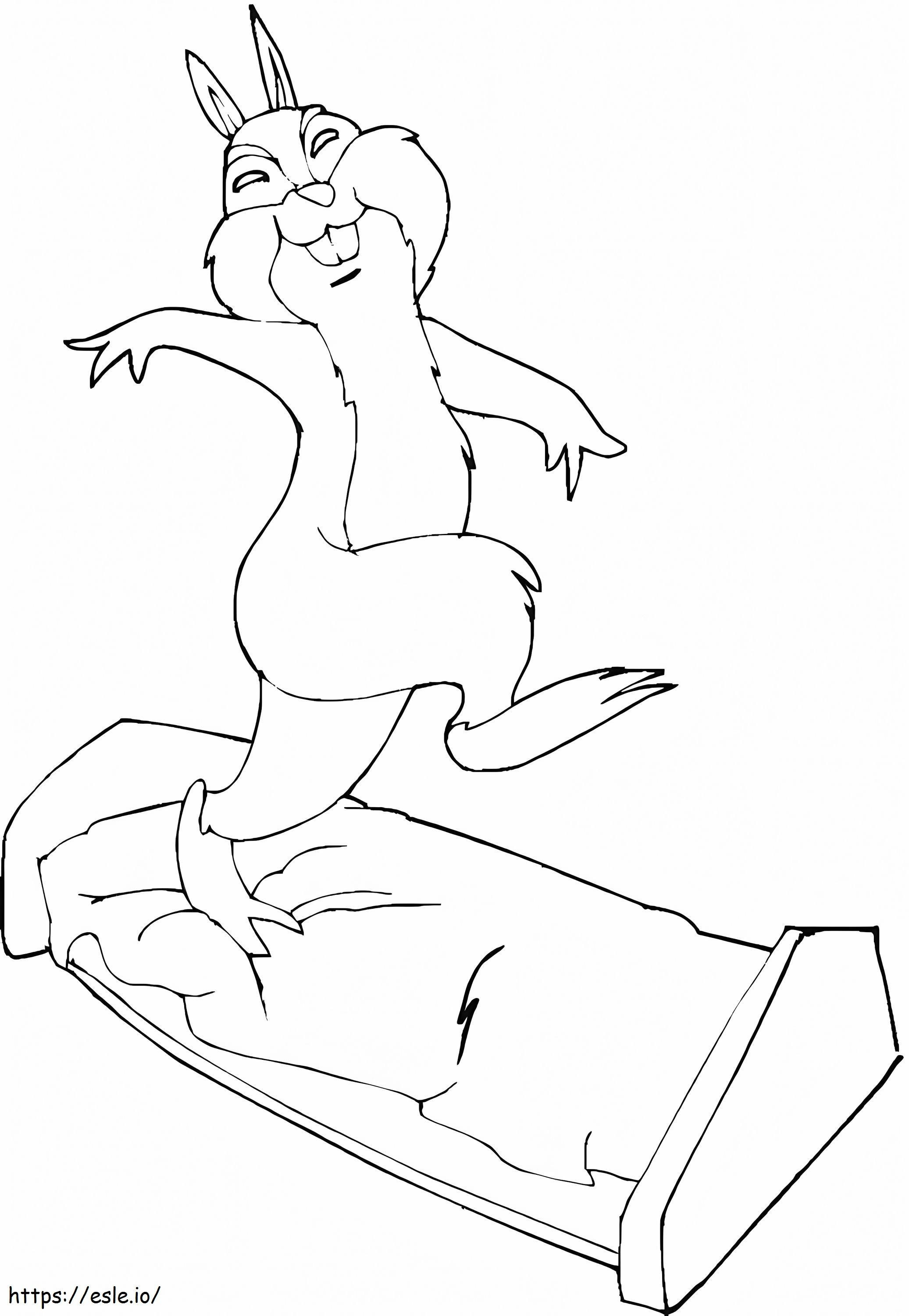 Chipmunk Stand On Bed coloring page