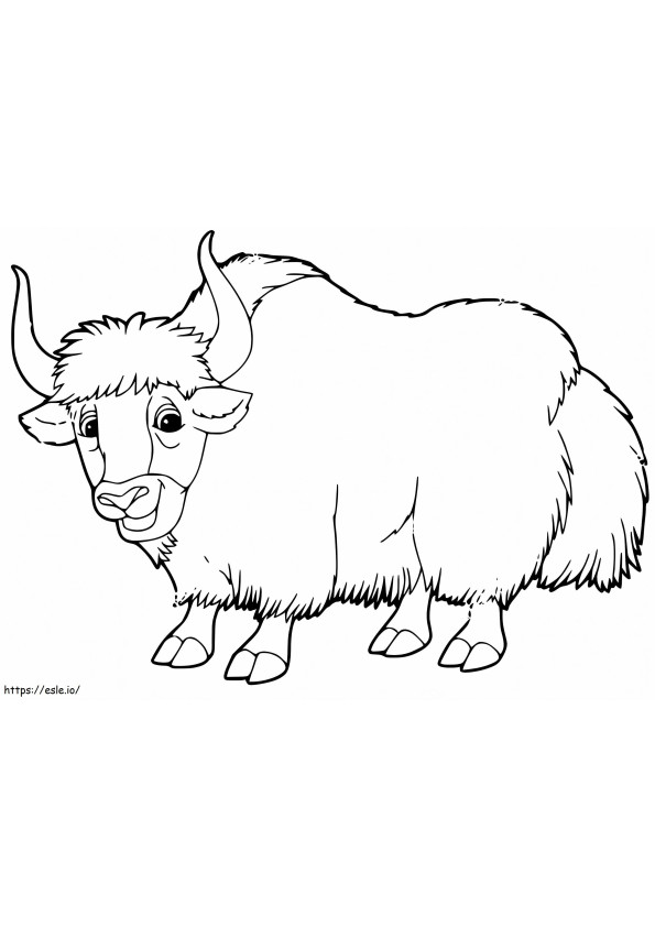 Yak Is Happy coloring page