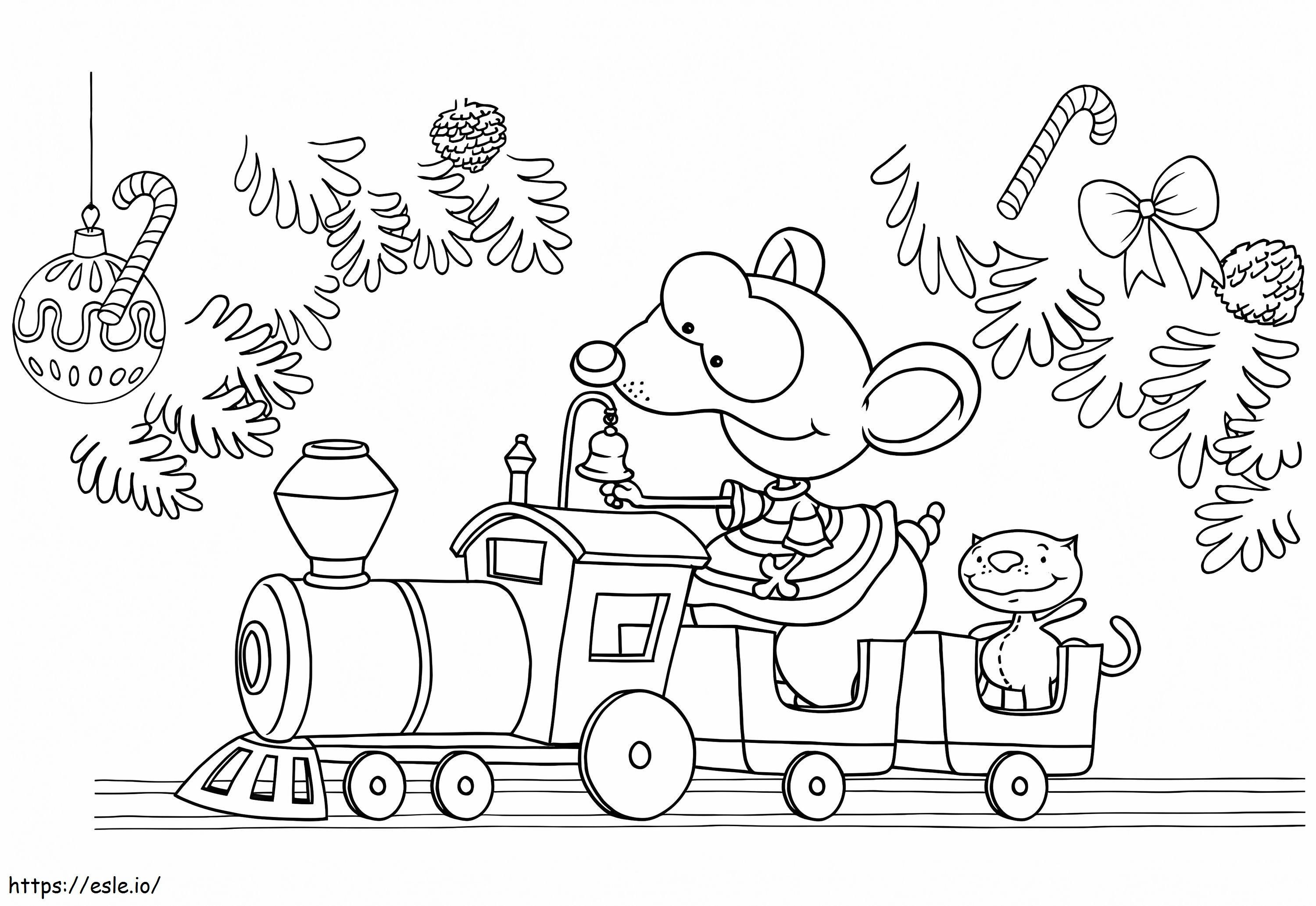 Toopy And Binoo On Christmas coloring page