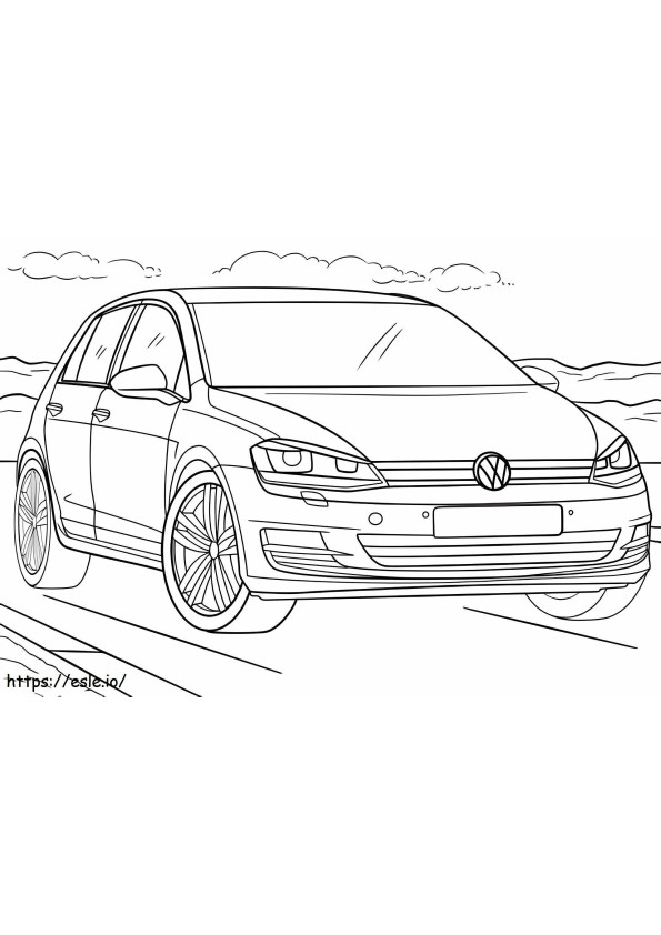 Coloriage 1527236688 Volkswagen Golf à imprimer dessin