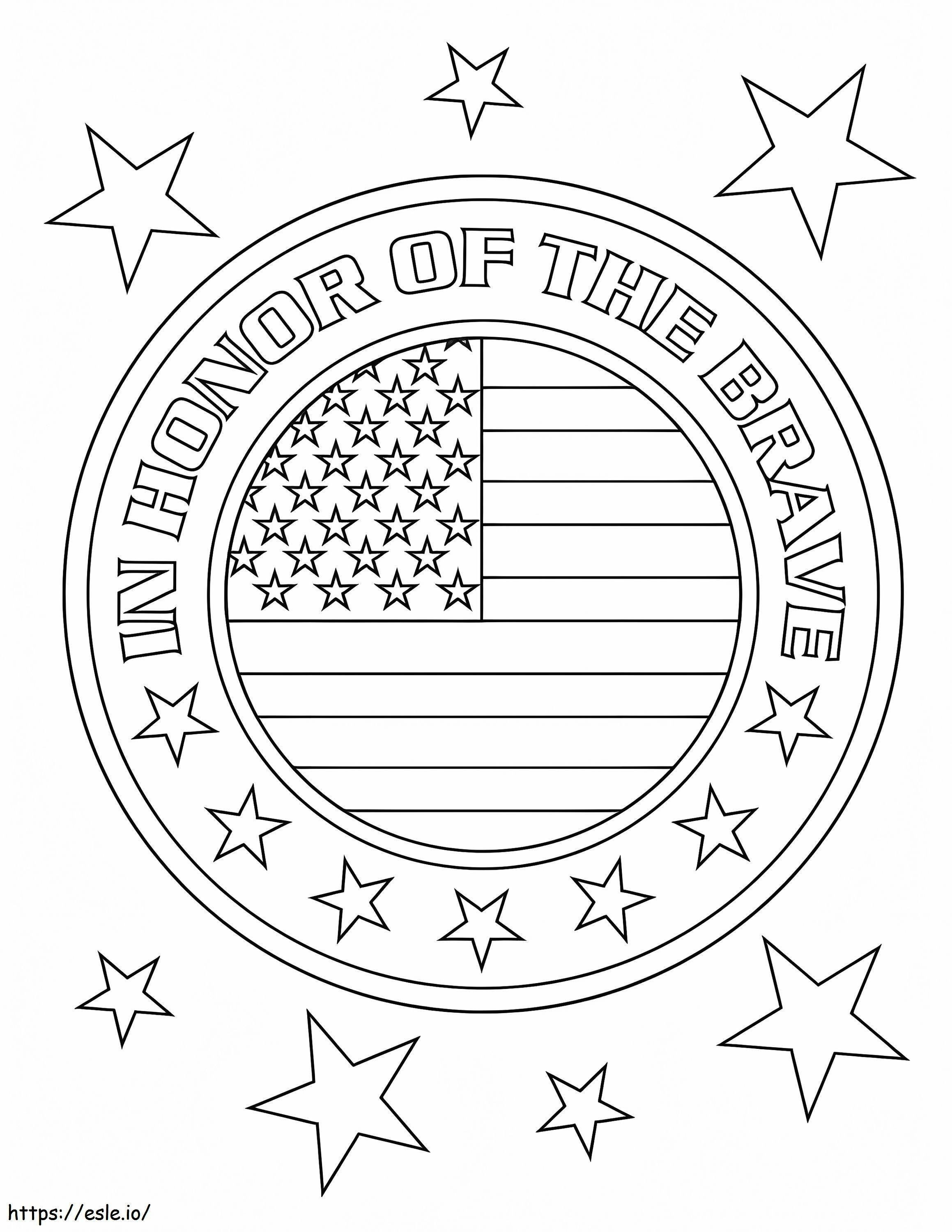 In Honor Of The Brave coloring page