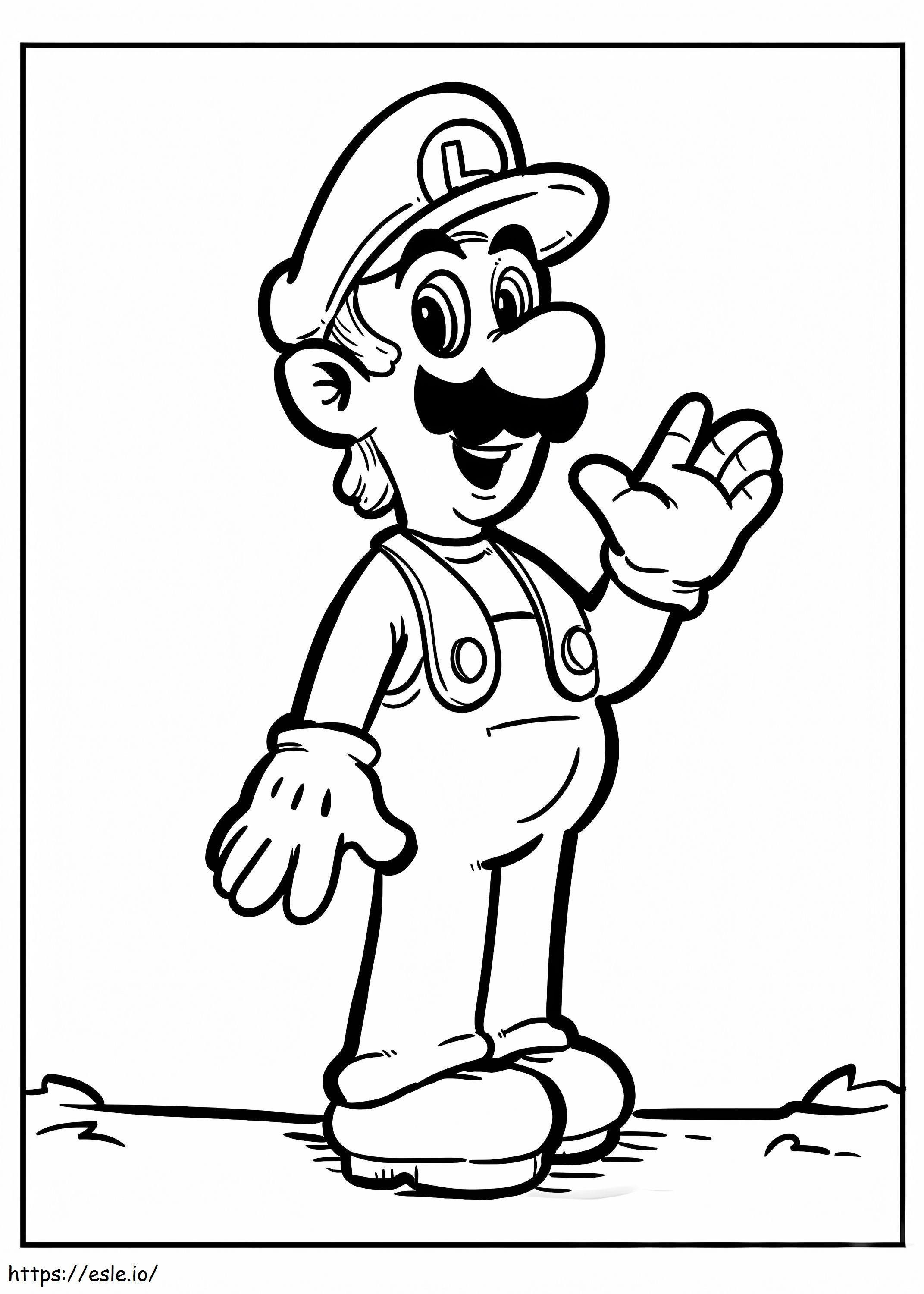 Luigi Simpel kleurplaat kleurplaat