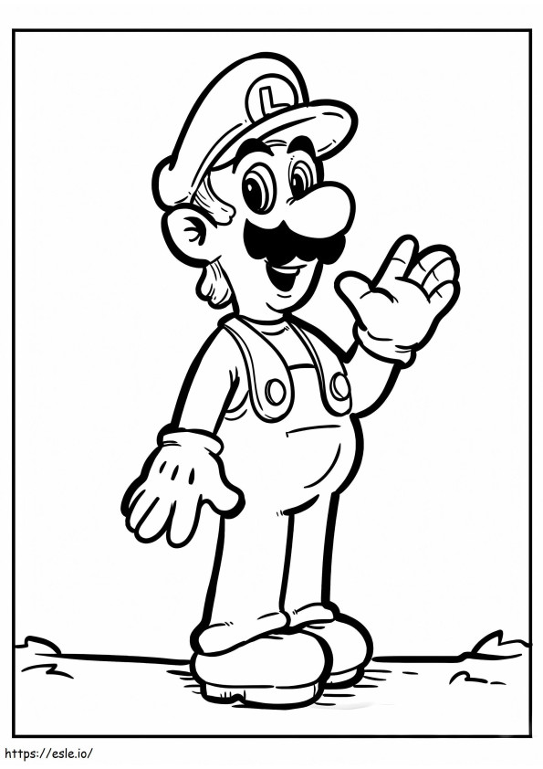 Luigi Simples para colorir