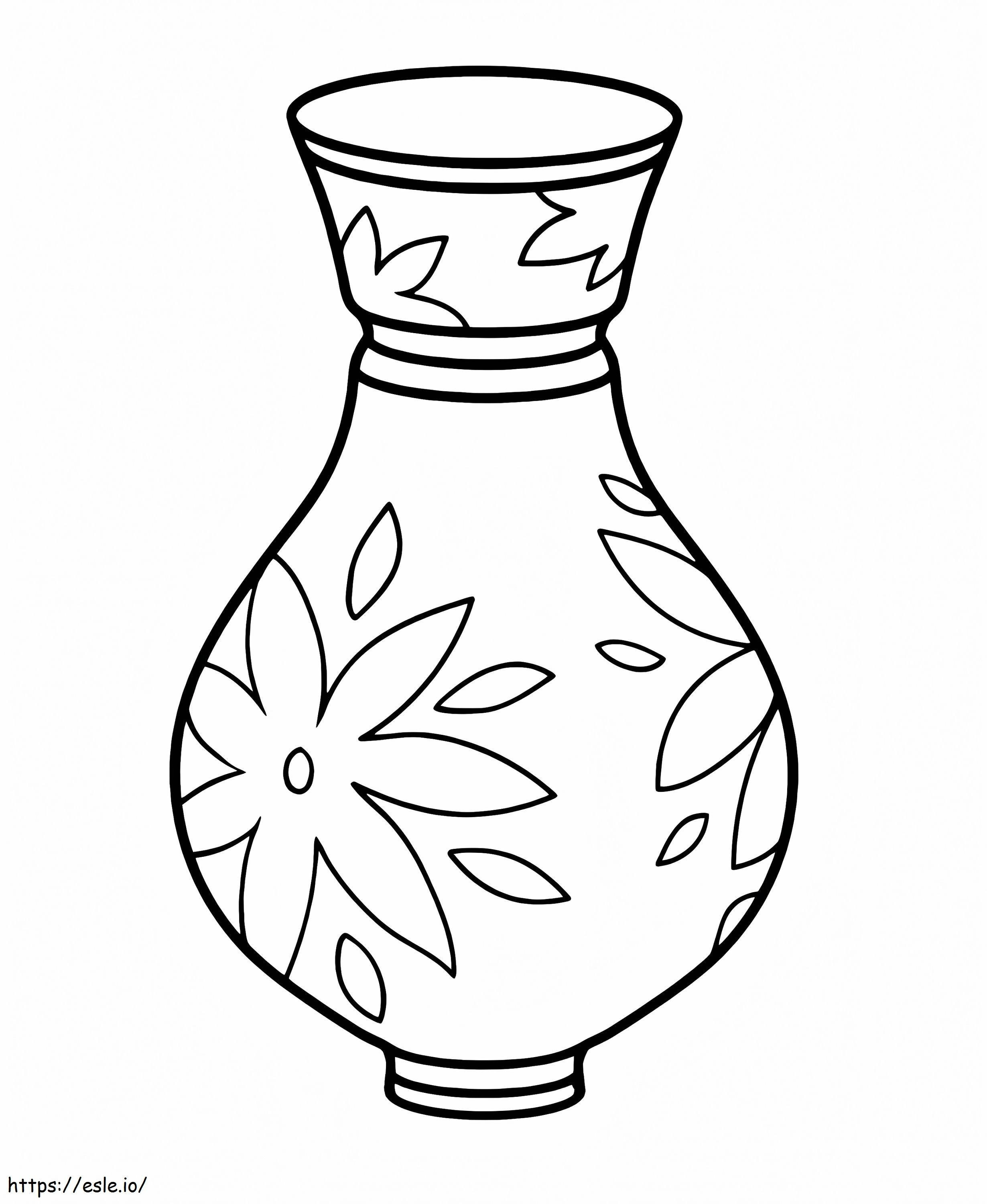 Vaso de flores de design para colorir
