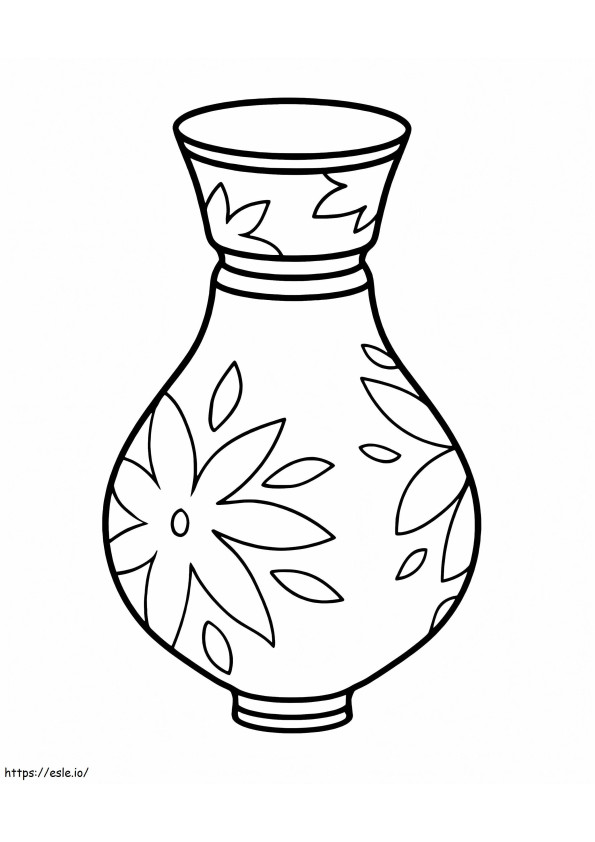 Vaso de flores de design para colorir