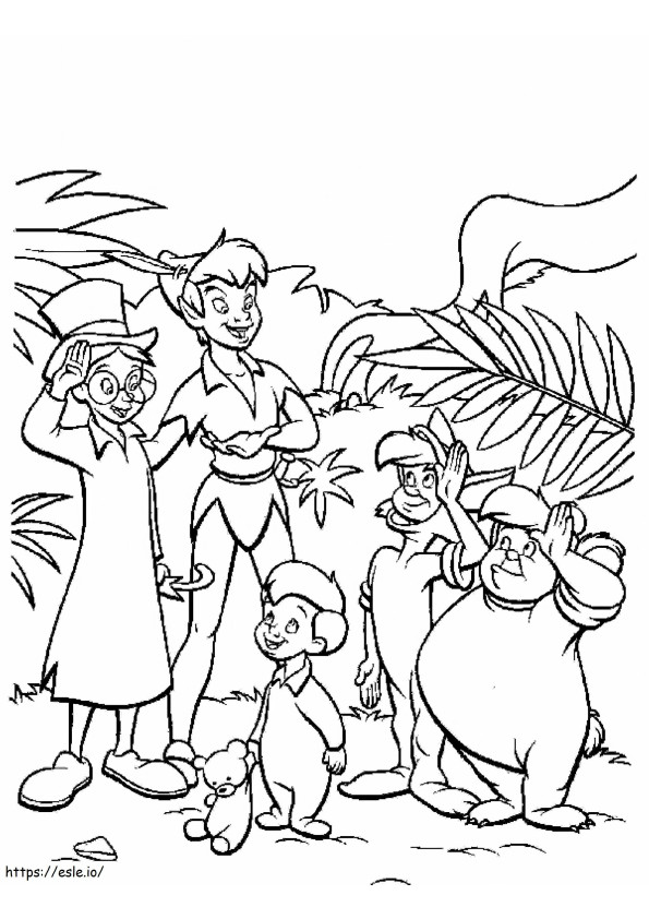 Peter Pan And Amigo Scaled coloring page