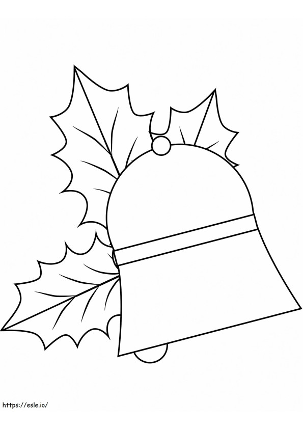 Simple Christmas Bell coloring page