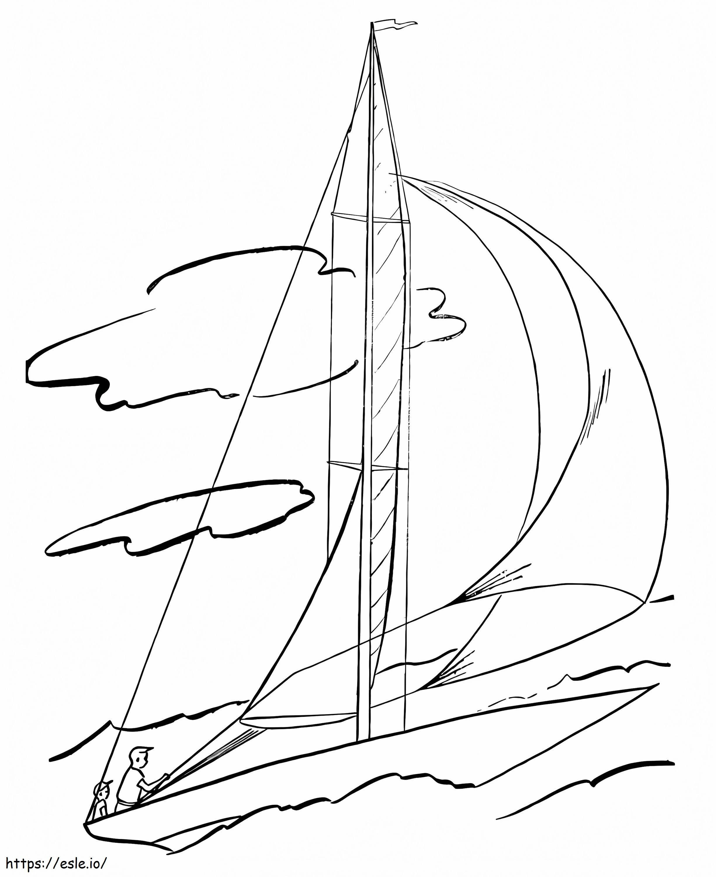 帆船 ぬりえ - 塗り絵