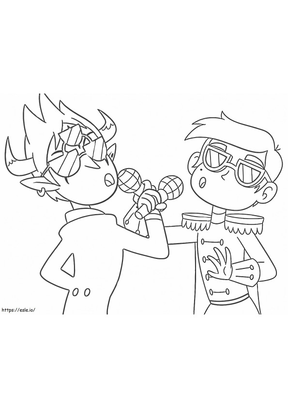 Marco e Tom Lucitor para colorir