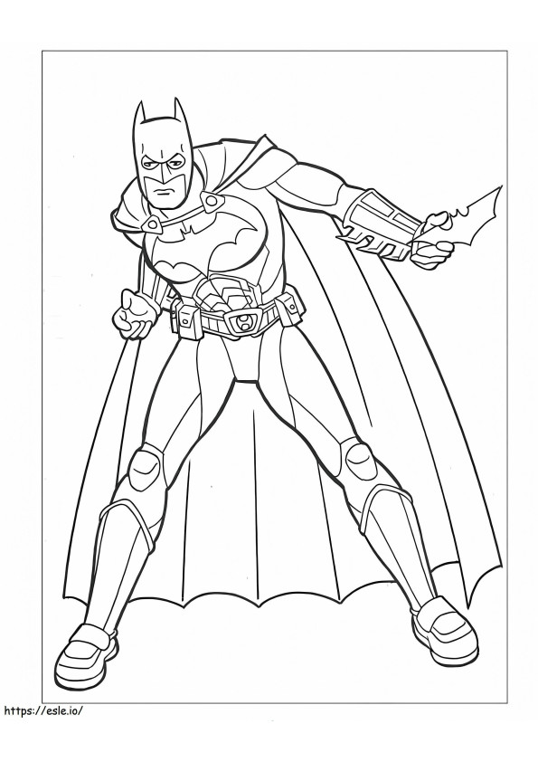 Batman Holding A Gun coloring page