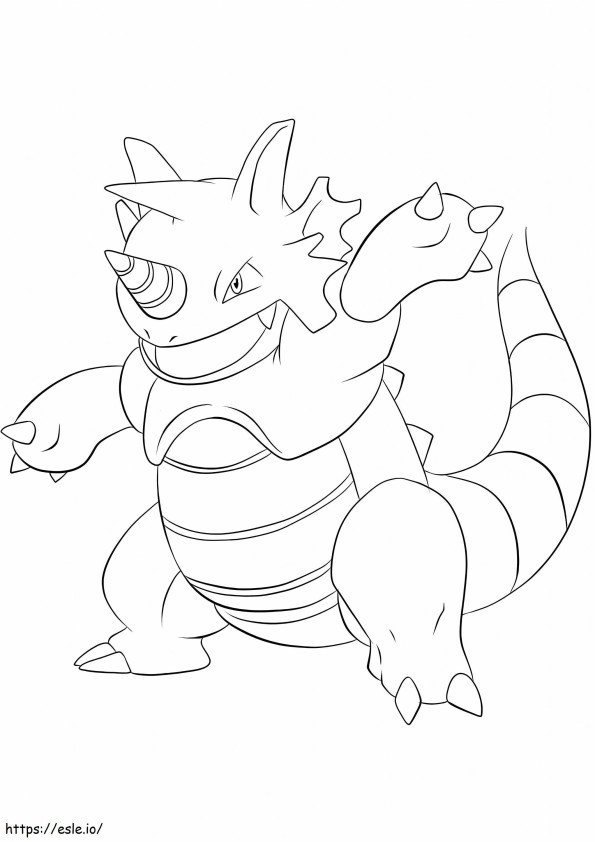 Rhydon 1 coloring page