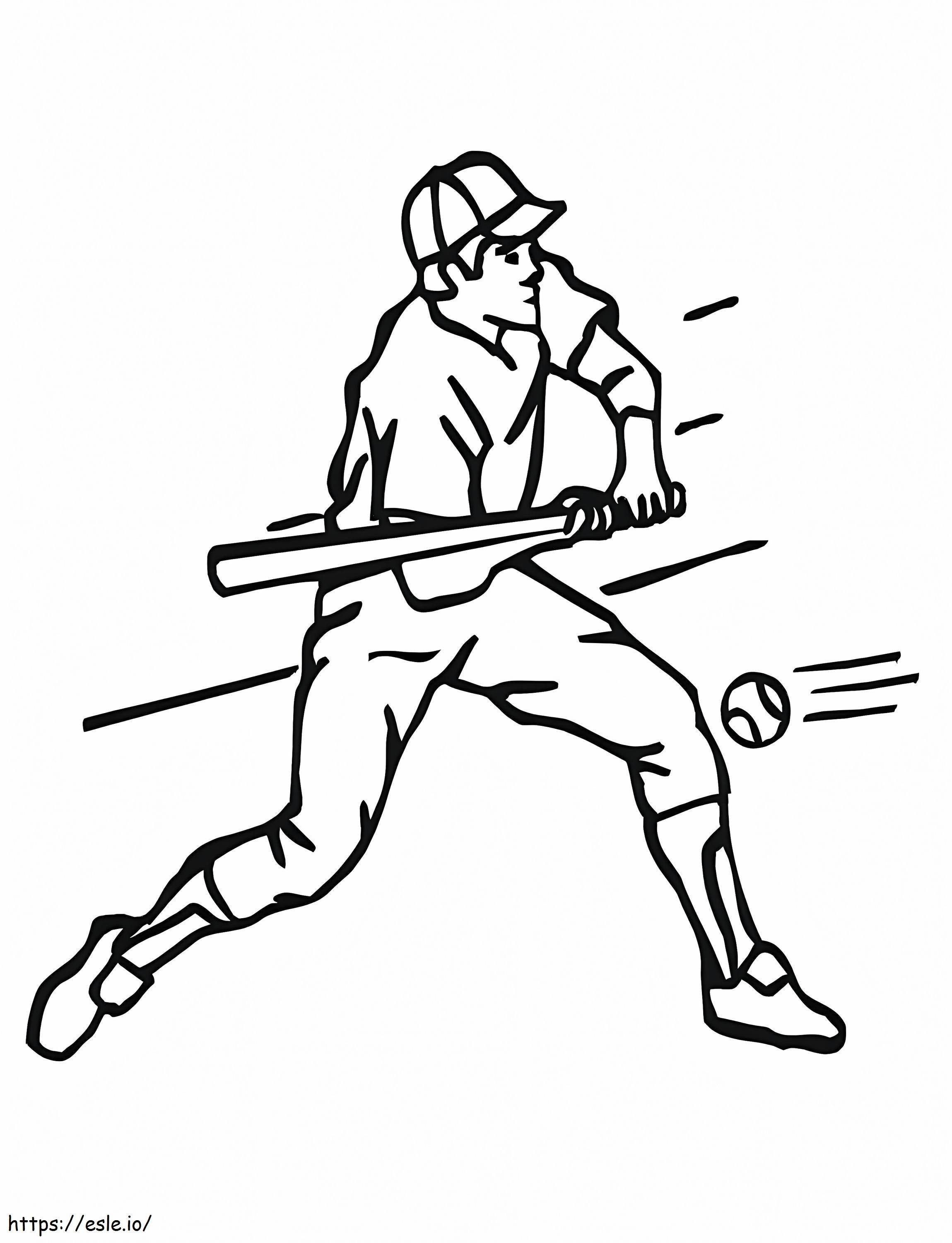 Baseball játékos 1 kifestő