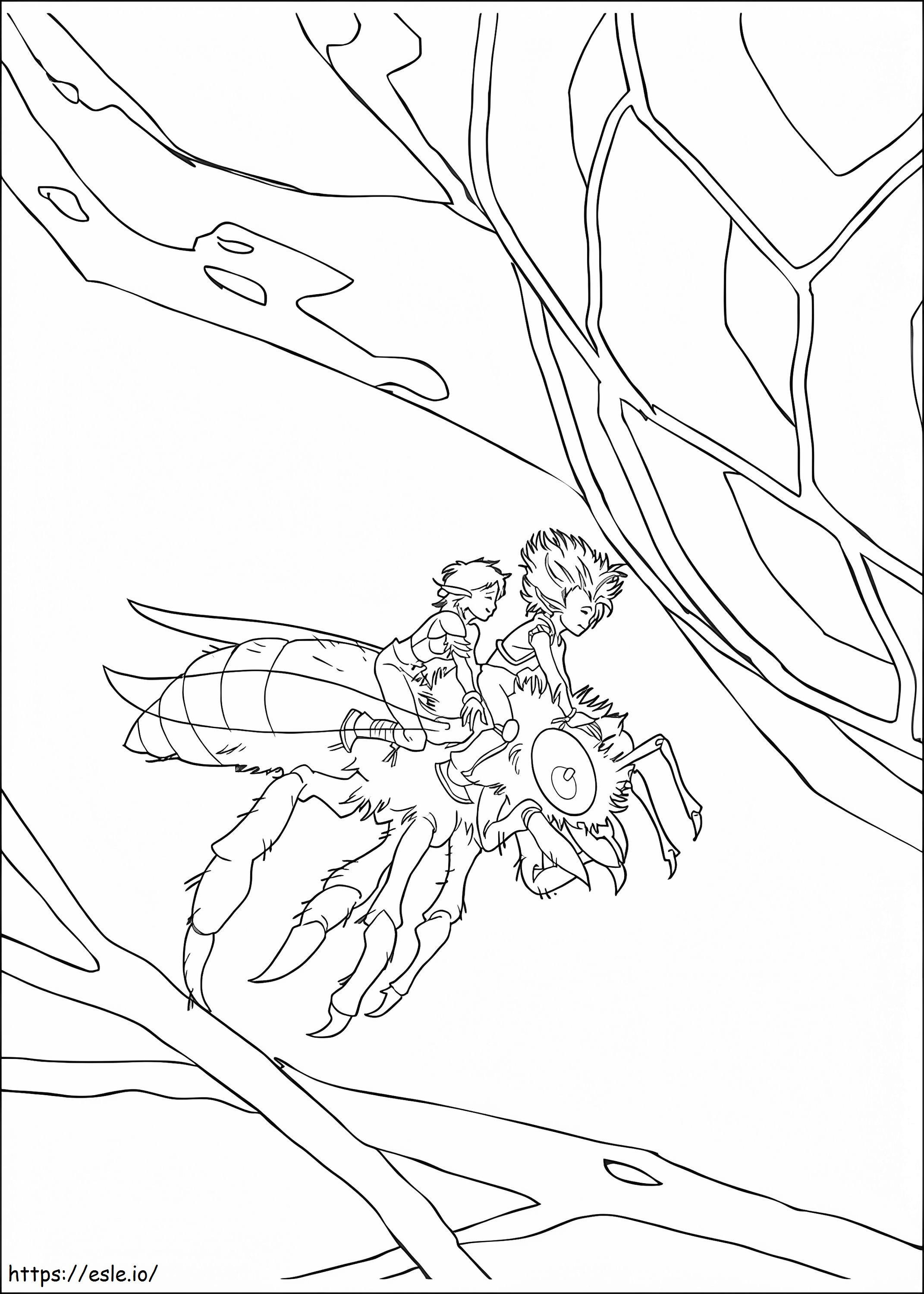 1533522784 Arthur And Selenia Flying A4 coloring page