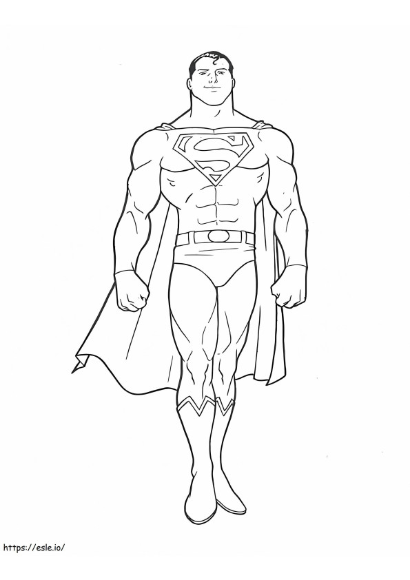 Smiling Superman coloring page