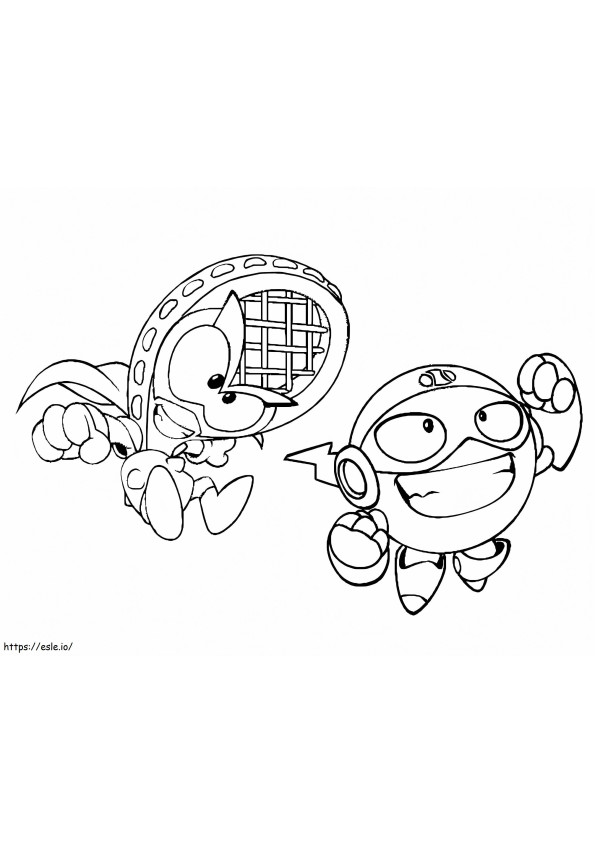 Ace And Smash Superzings coloring page