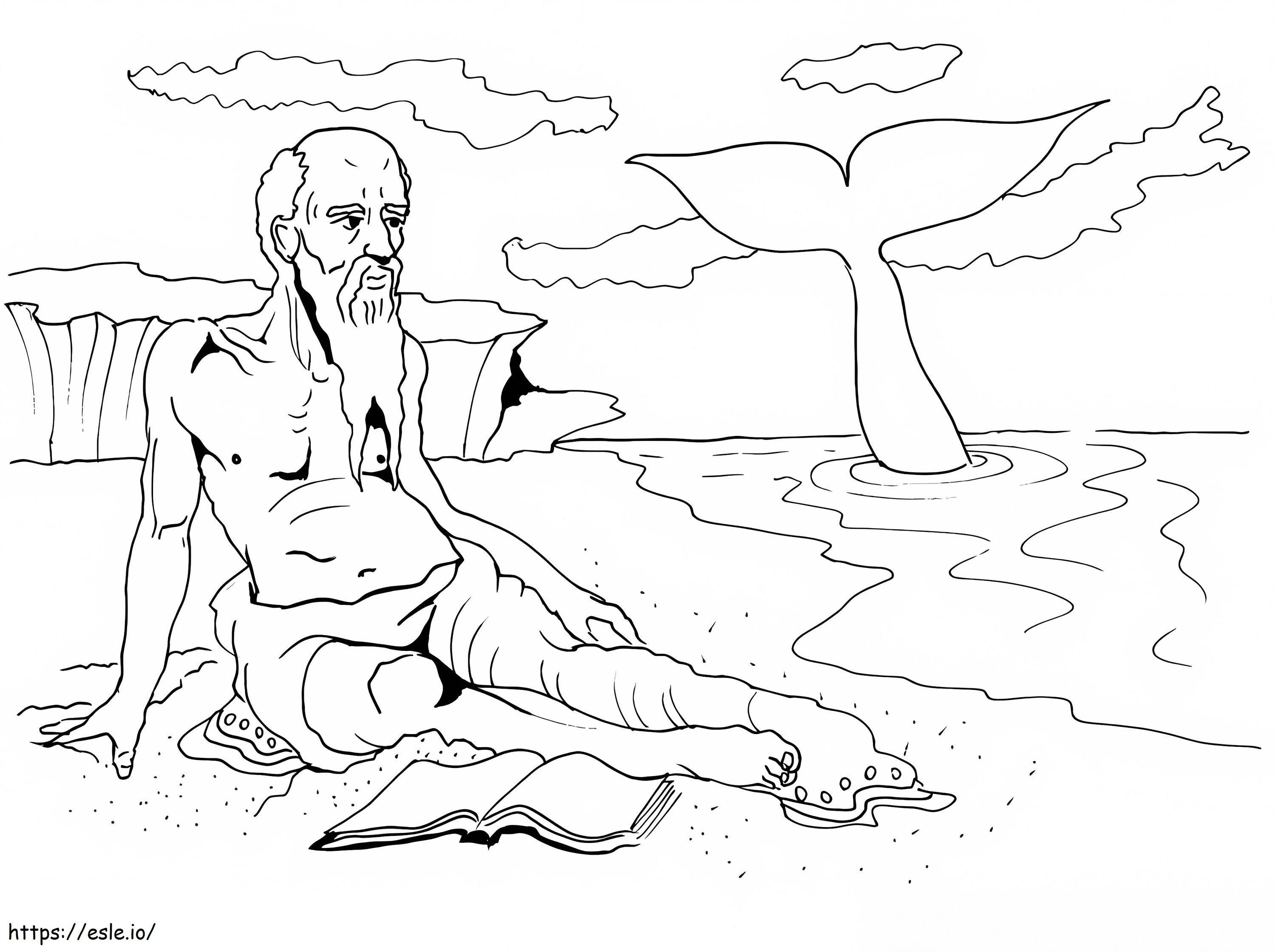 Yunus dan Paus 12 Gambar Mewarnai