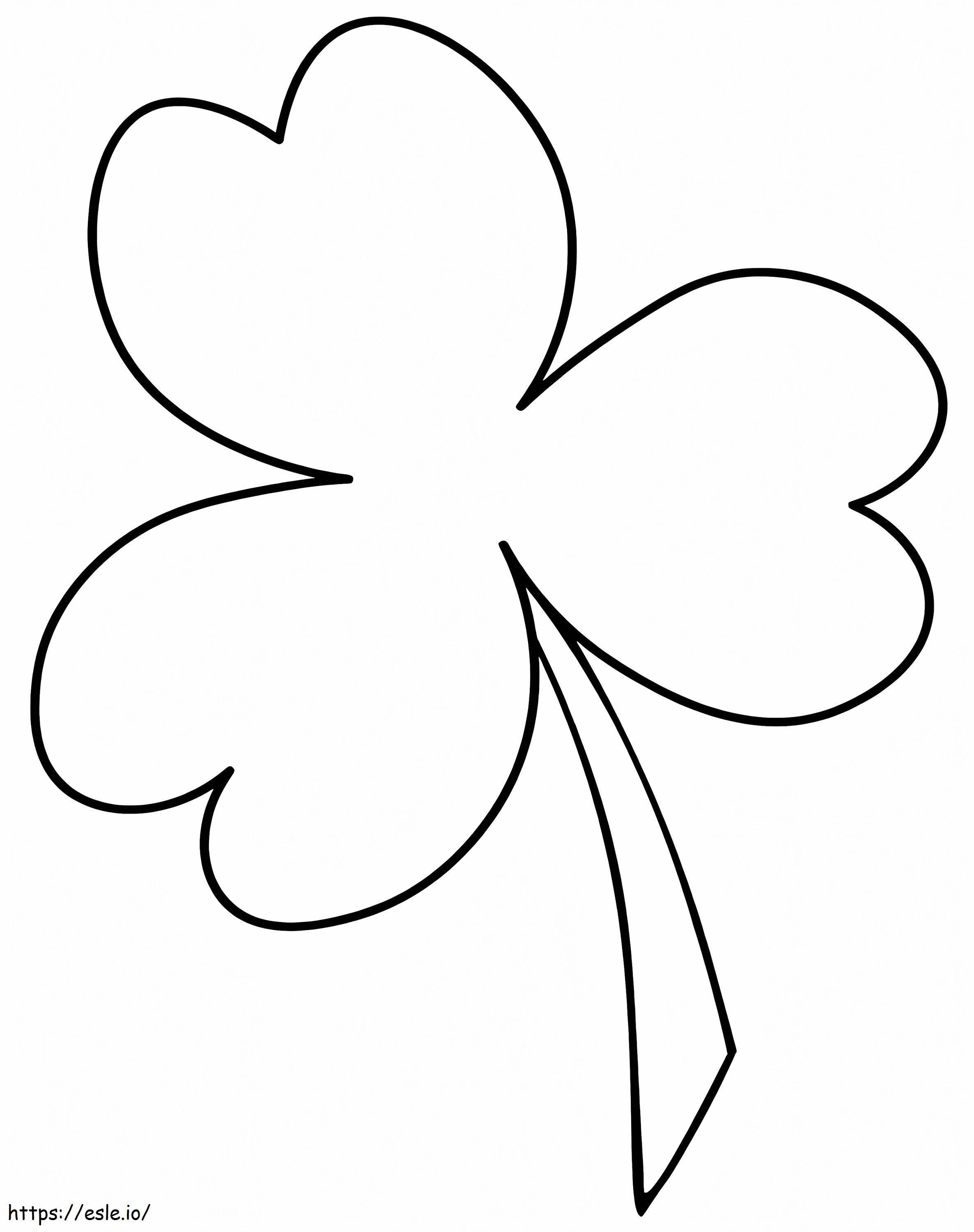 Shamrock To Color coloring page