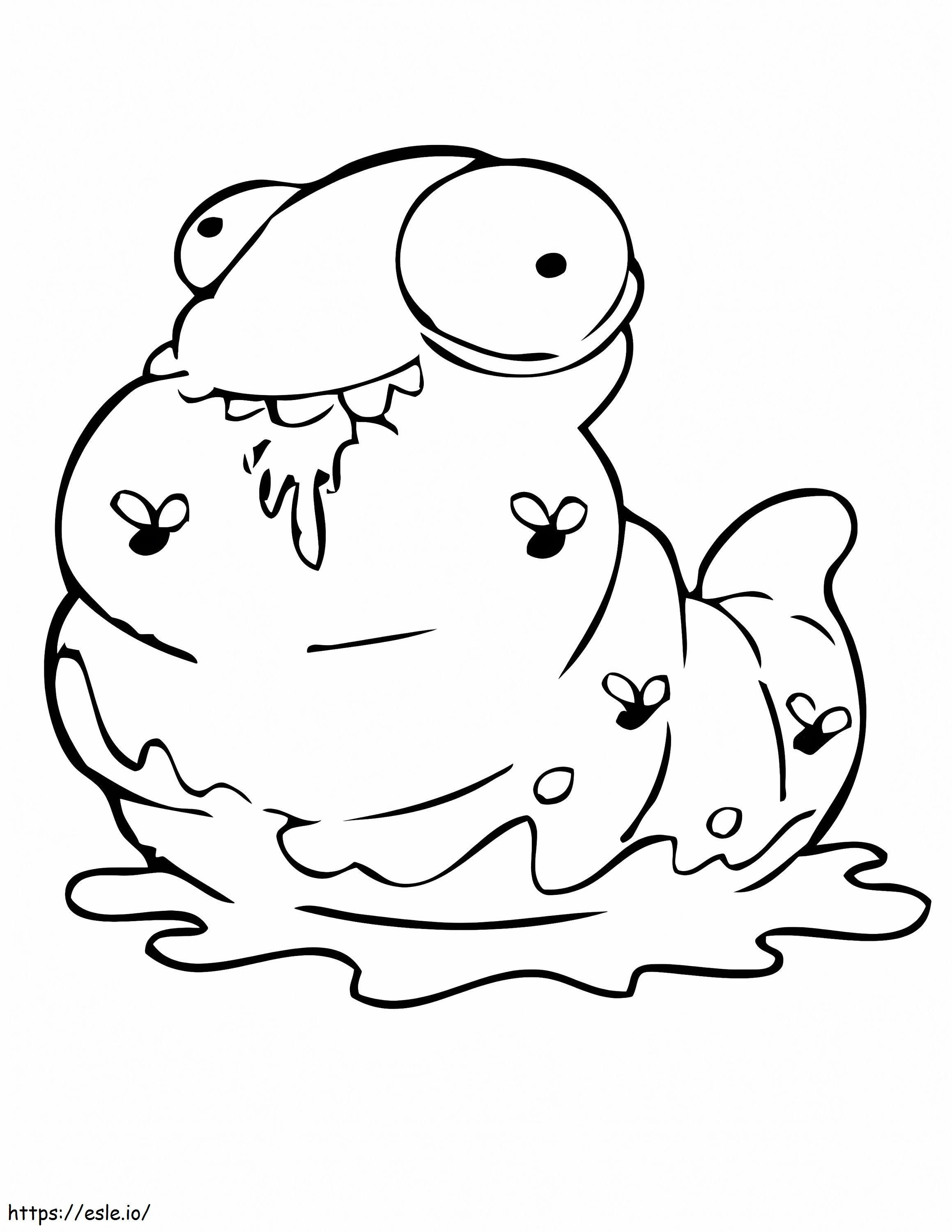 Mucky Maggot Trash Pack coloring page