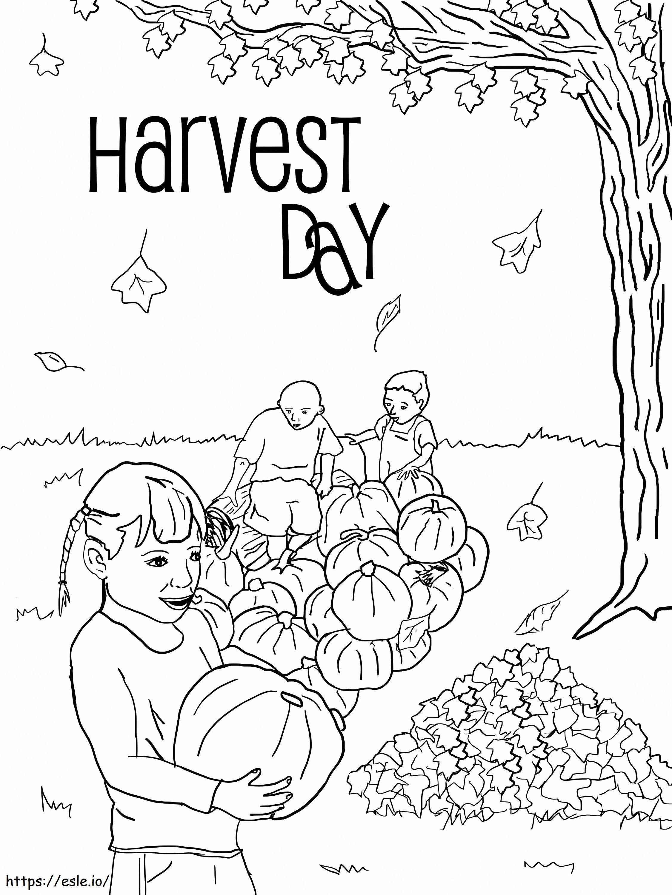 Harvest Day coloring page