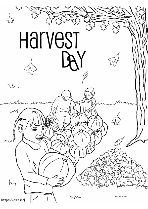 Harvest Day coloring page