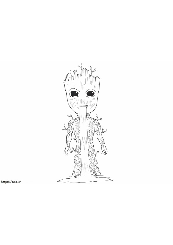 Groot Drawing coloring page