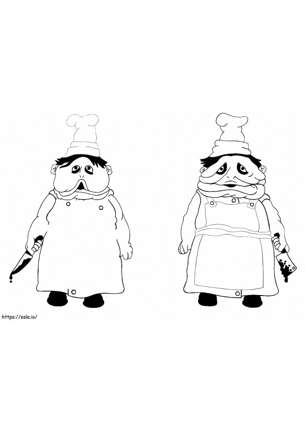 Chef From Little Nightmares coloring page