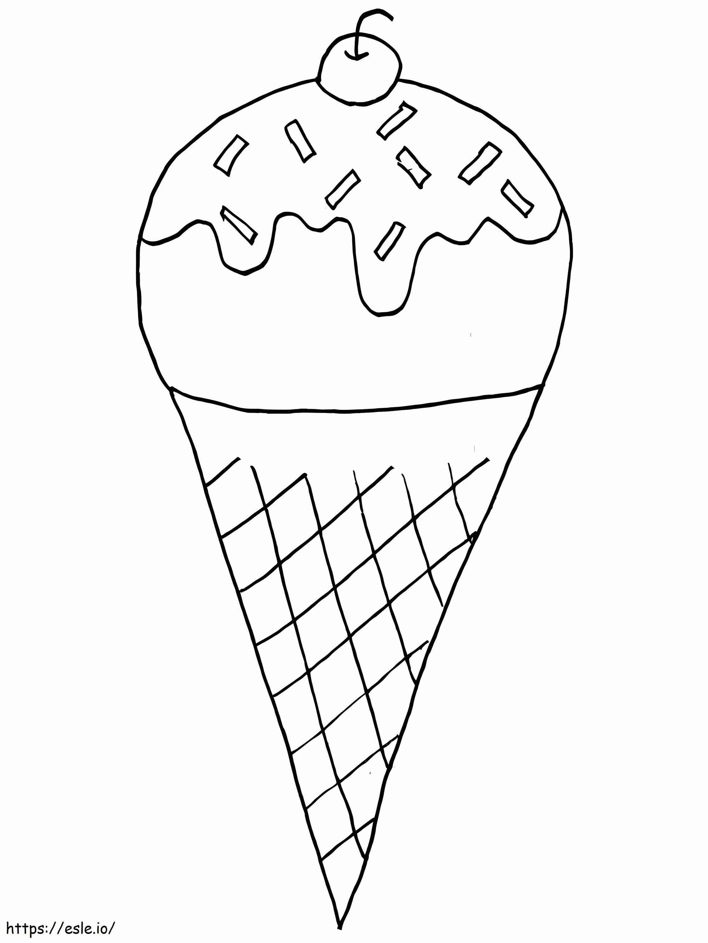 おいしいアイスクリーム ぬりえ - 塗り絵