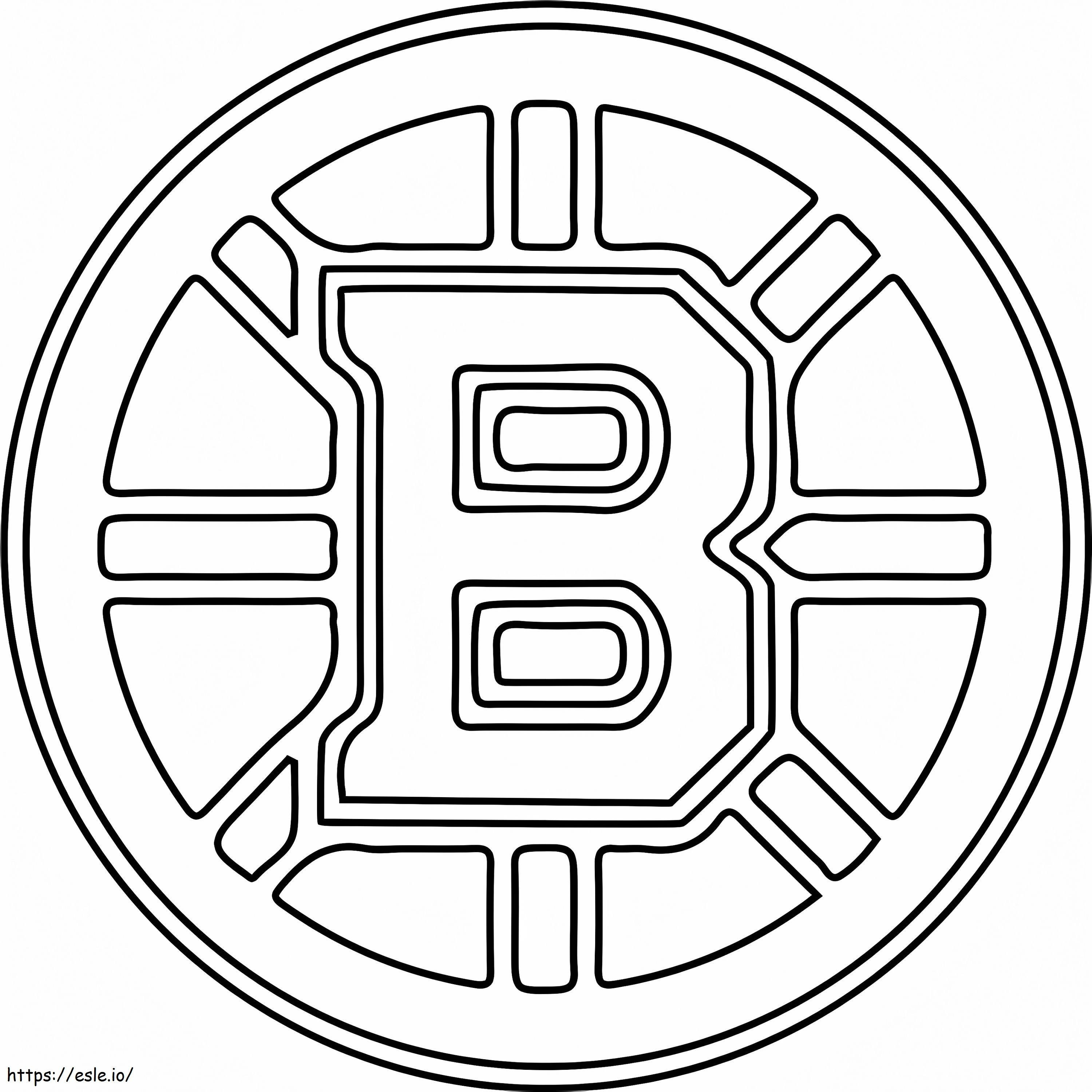 ボストン ブルーインズのロゴ ぬりえ - 塗り絵