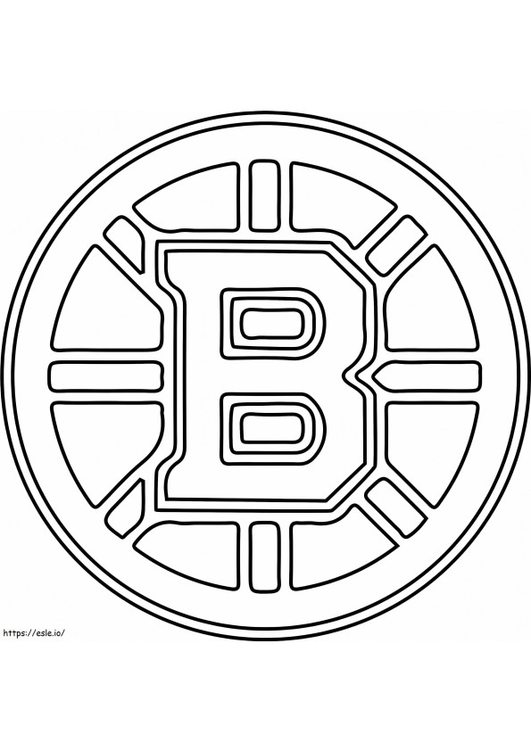 Coloriage Logo des Bruins de Boston à imprimer dessin