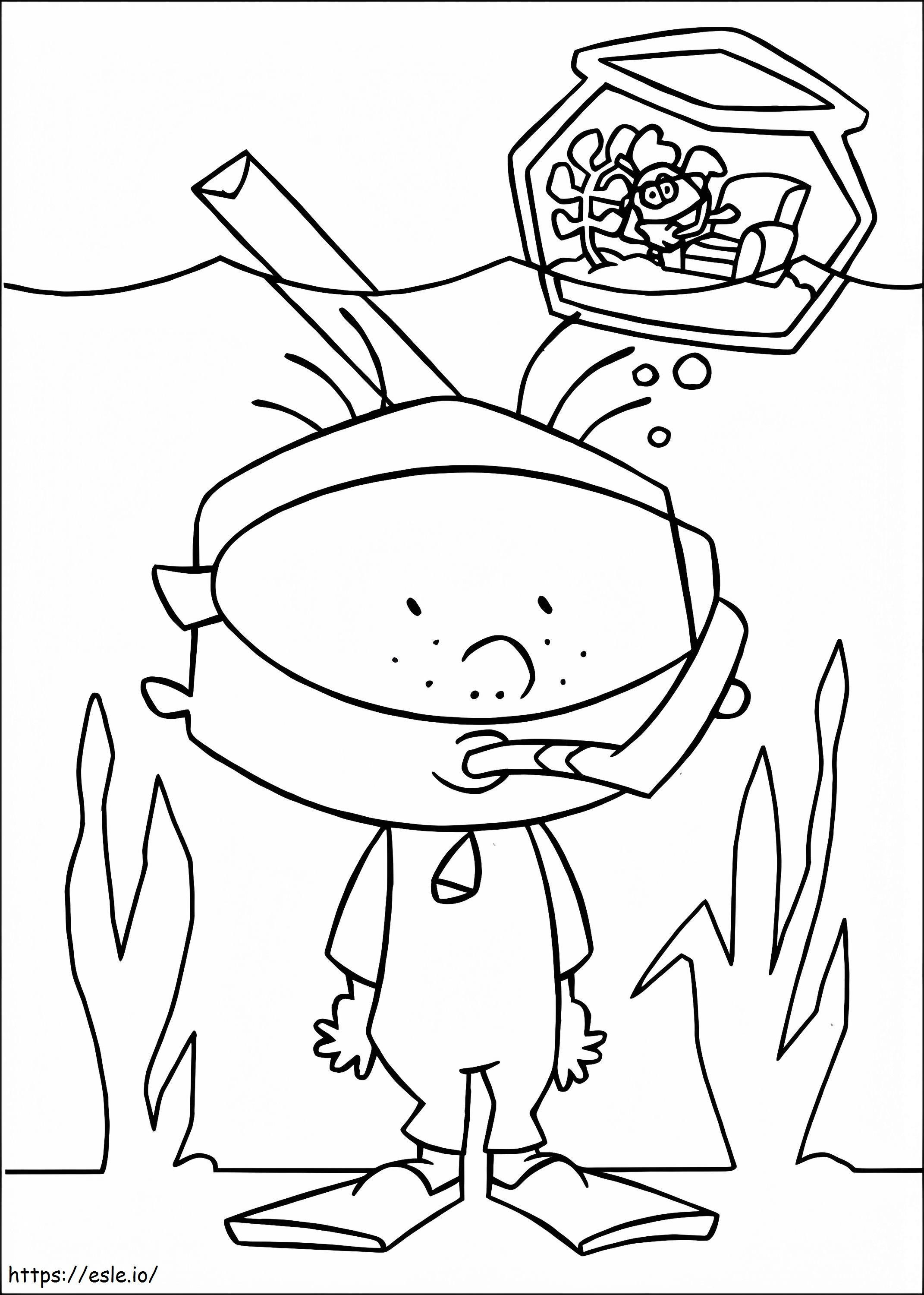 Stanley Under Water coloring page