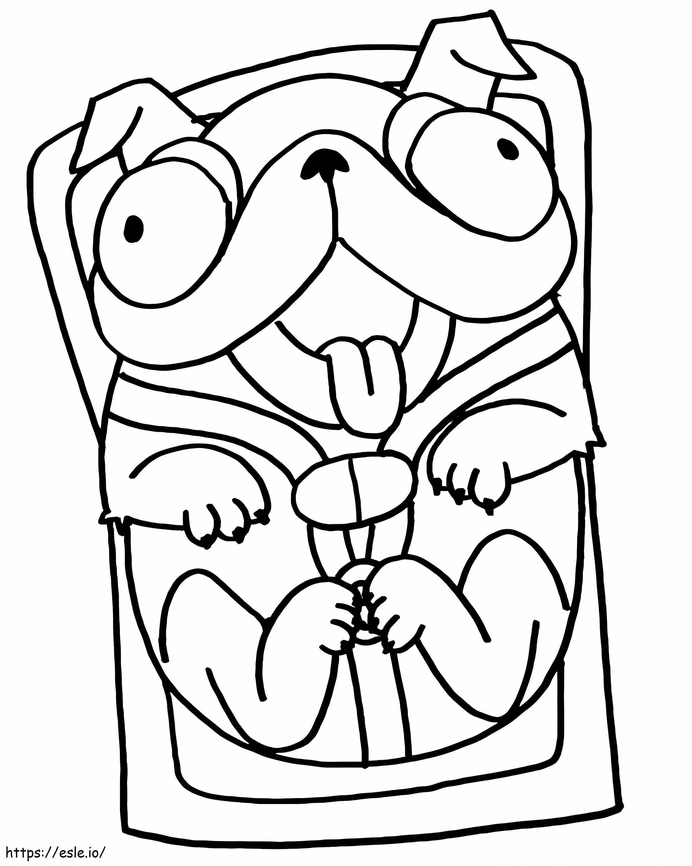 Funny Monchi coloring page