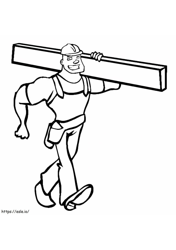 Construction Worker 2 coloring page
