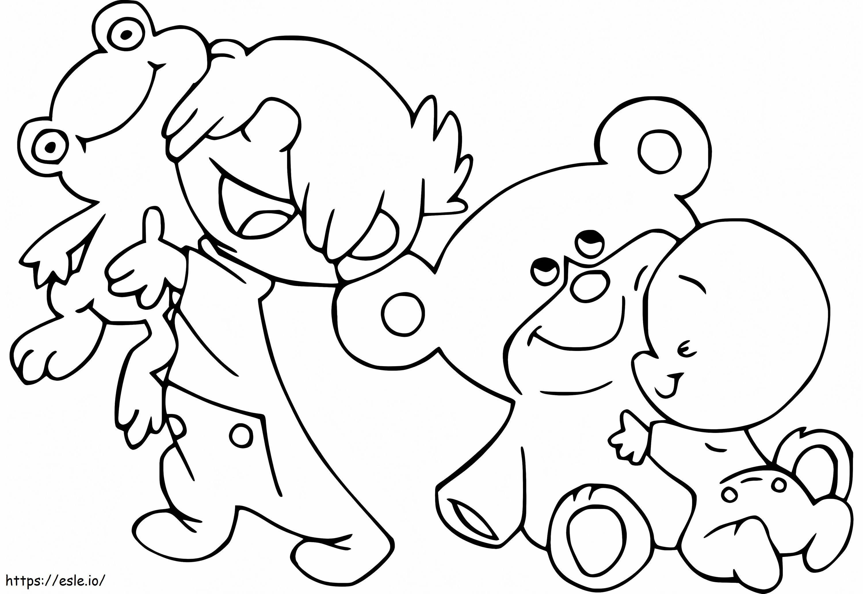 Pelusin And Cuquin coloring page