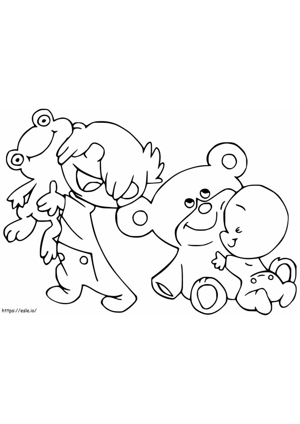 Pelusin And Cuquin coloring page