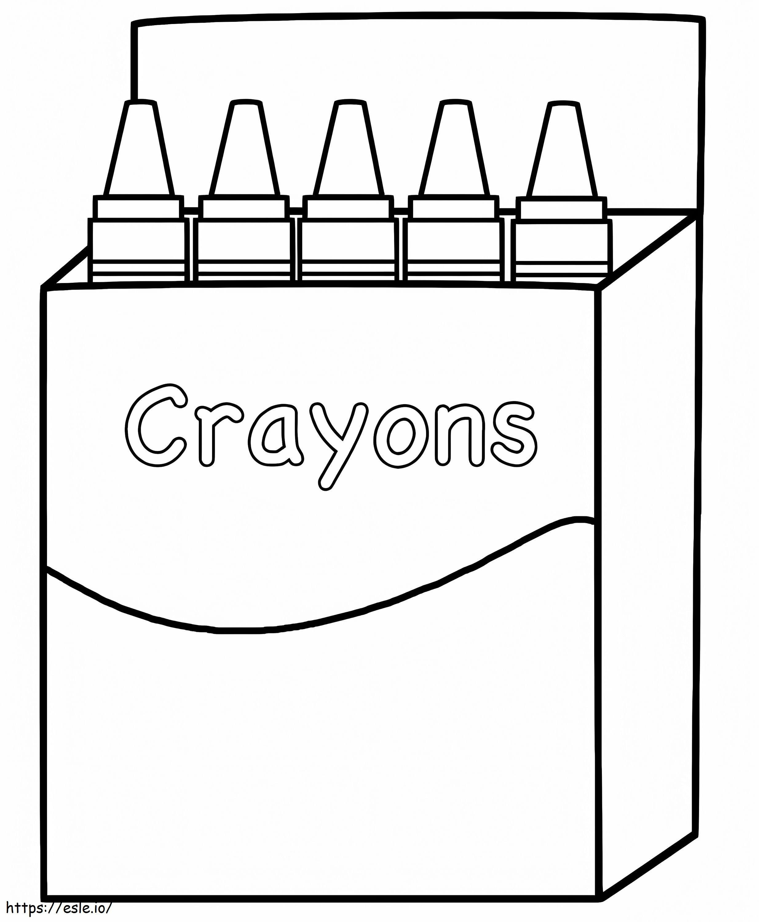 Una caja de crayones para colorear
