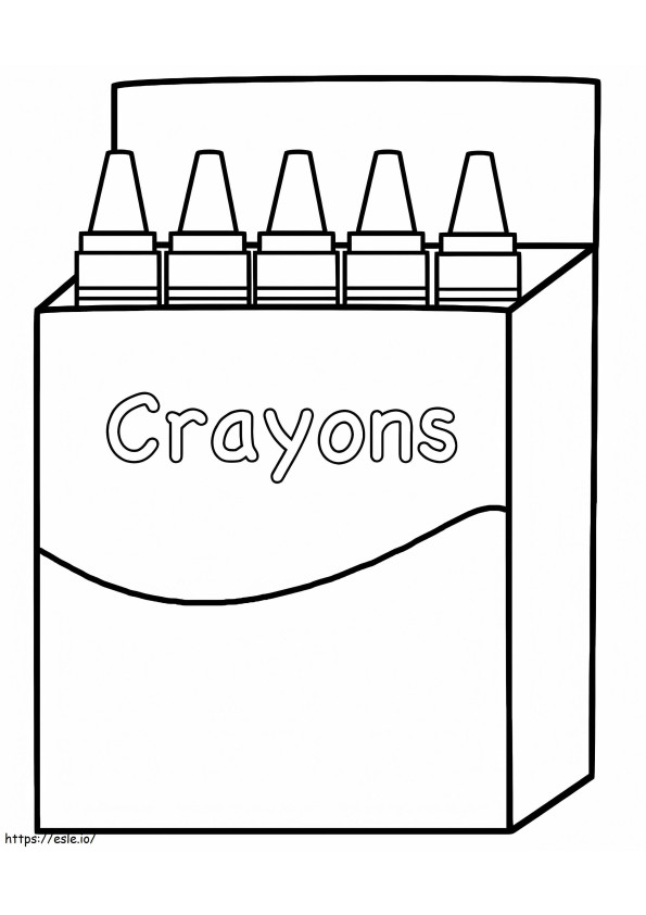 Una caja de crayones para colorear