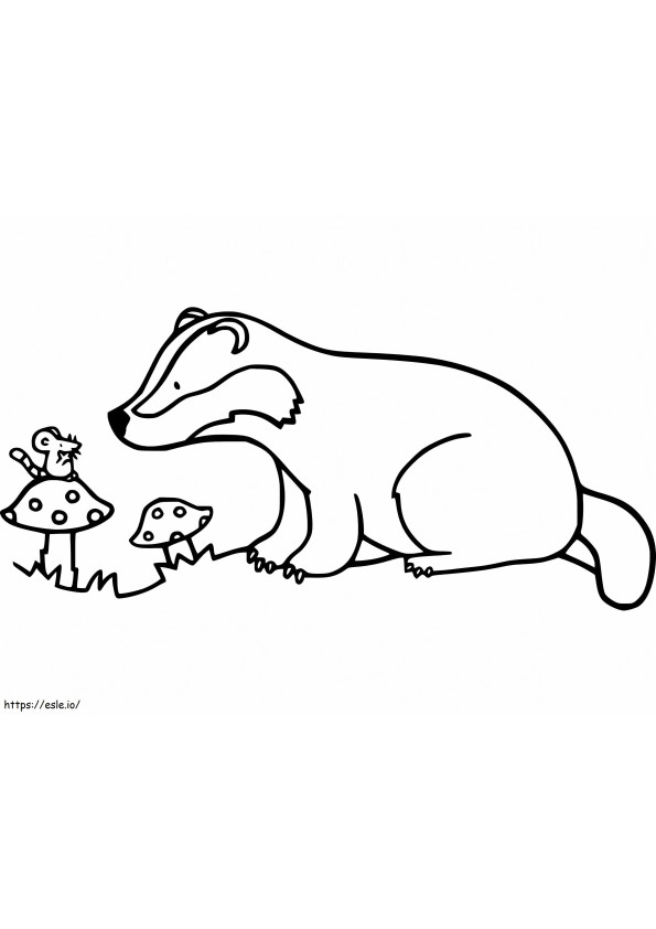 Badger And Mouse coloring page