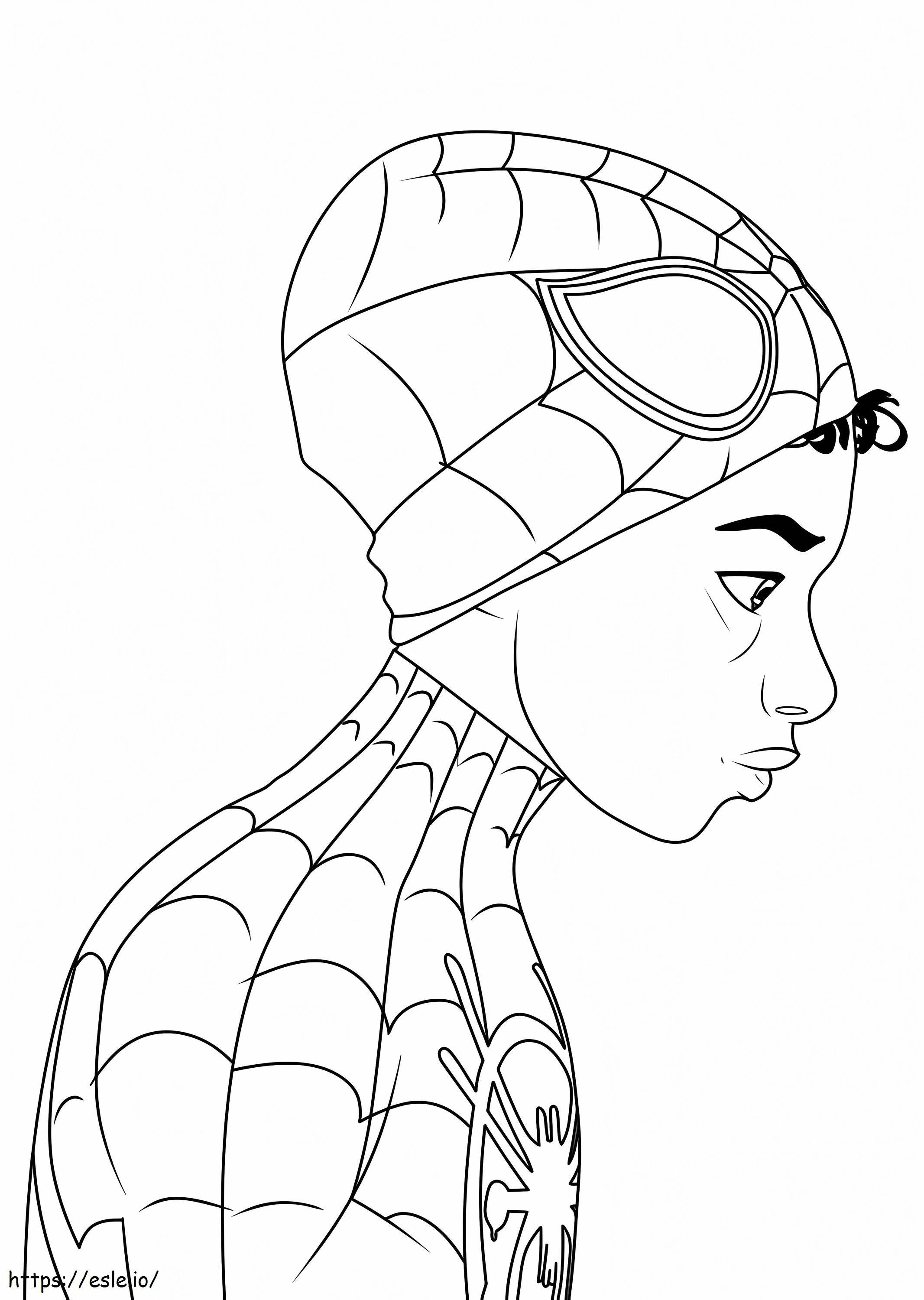 Spider Man Takes Off His Mask coloring page