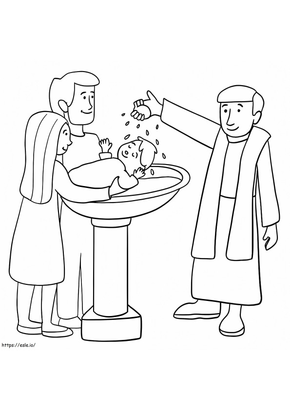 Baptism Oil coloring page