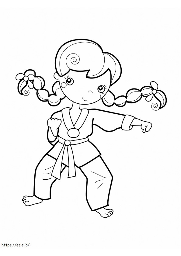 Karate Girl coloring page