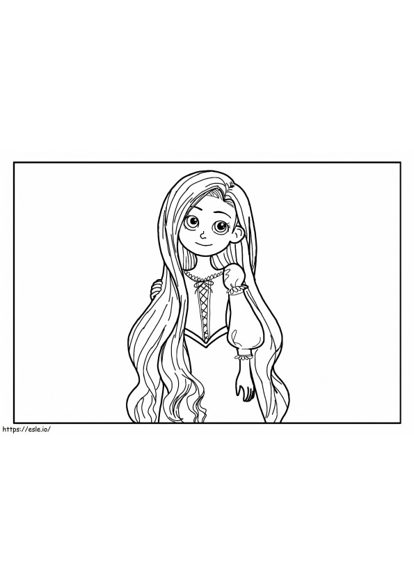 Rapunzel Face coloring page