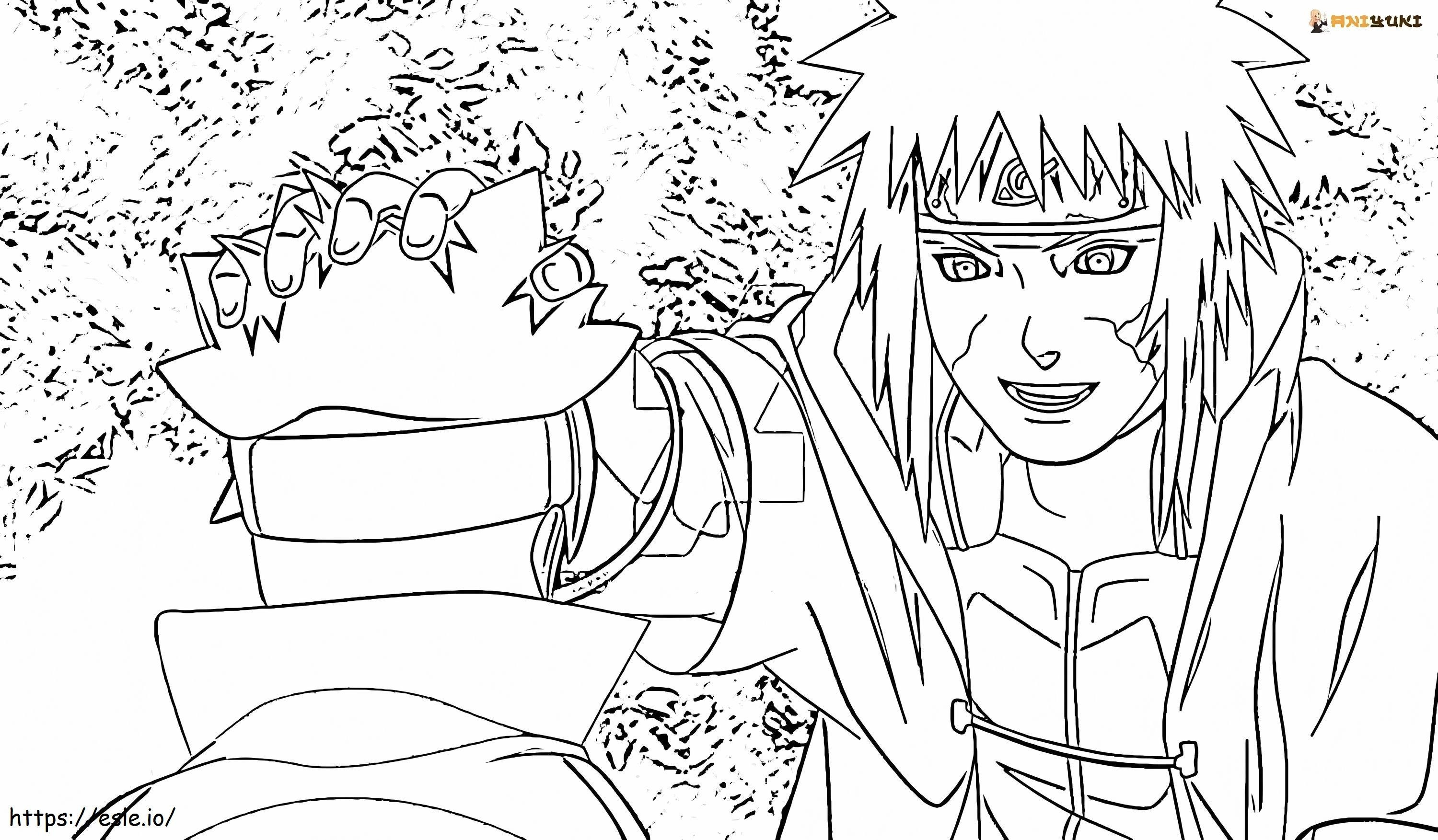 Coloriage Minato avec Naruto à imprimer dessin