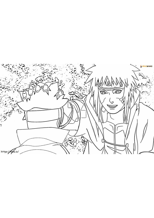 Minato dengan Naruto Gambar Mewarnai