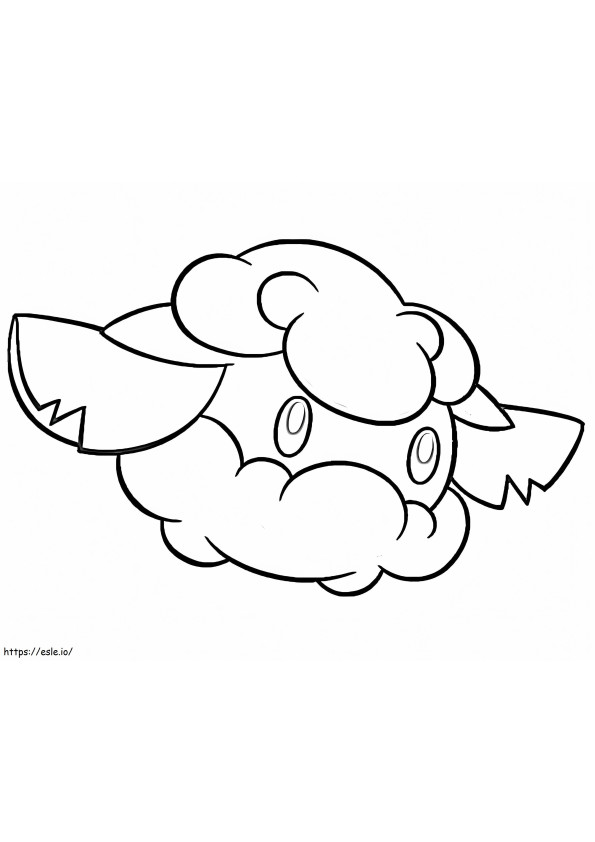 Cottonee Pokémon 1 kleurplaat
