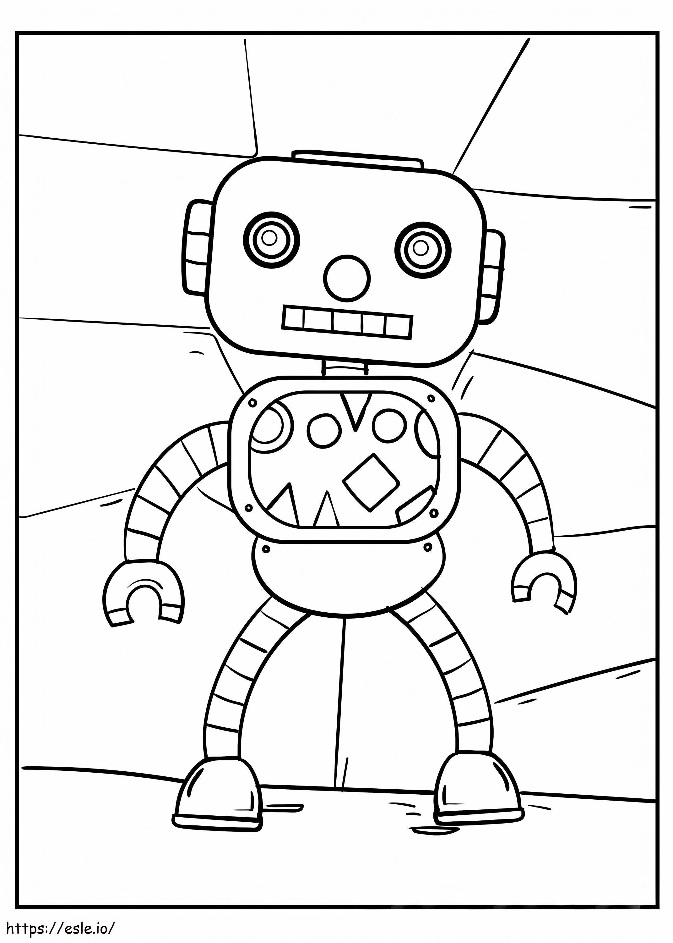 Bom menino robô para colorir