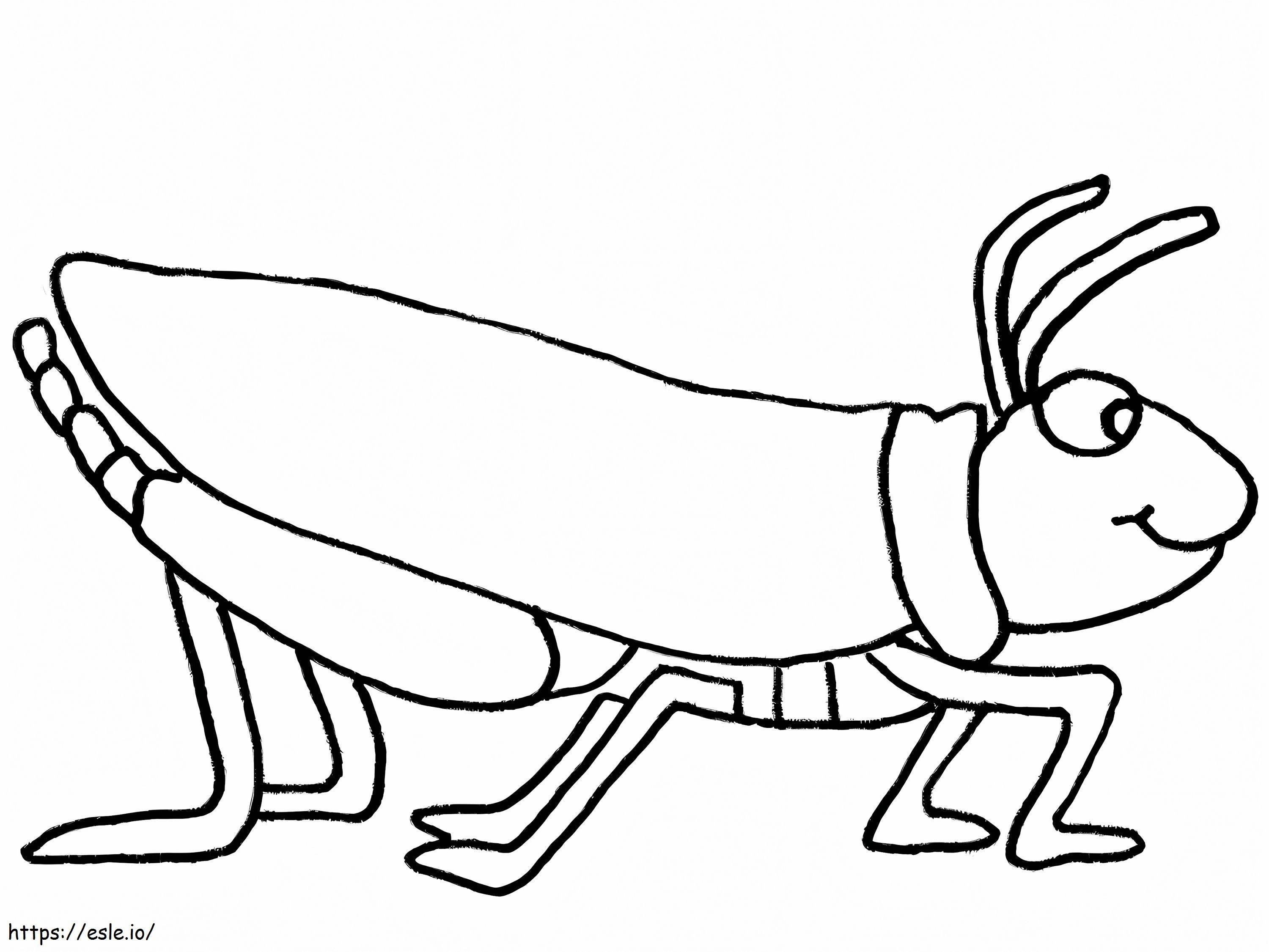 Awesome Grasshopper coloring page