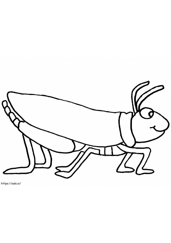 Awesome Grasshopper coloring page