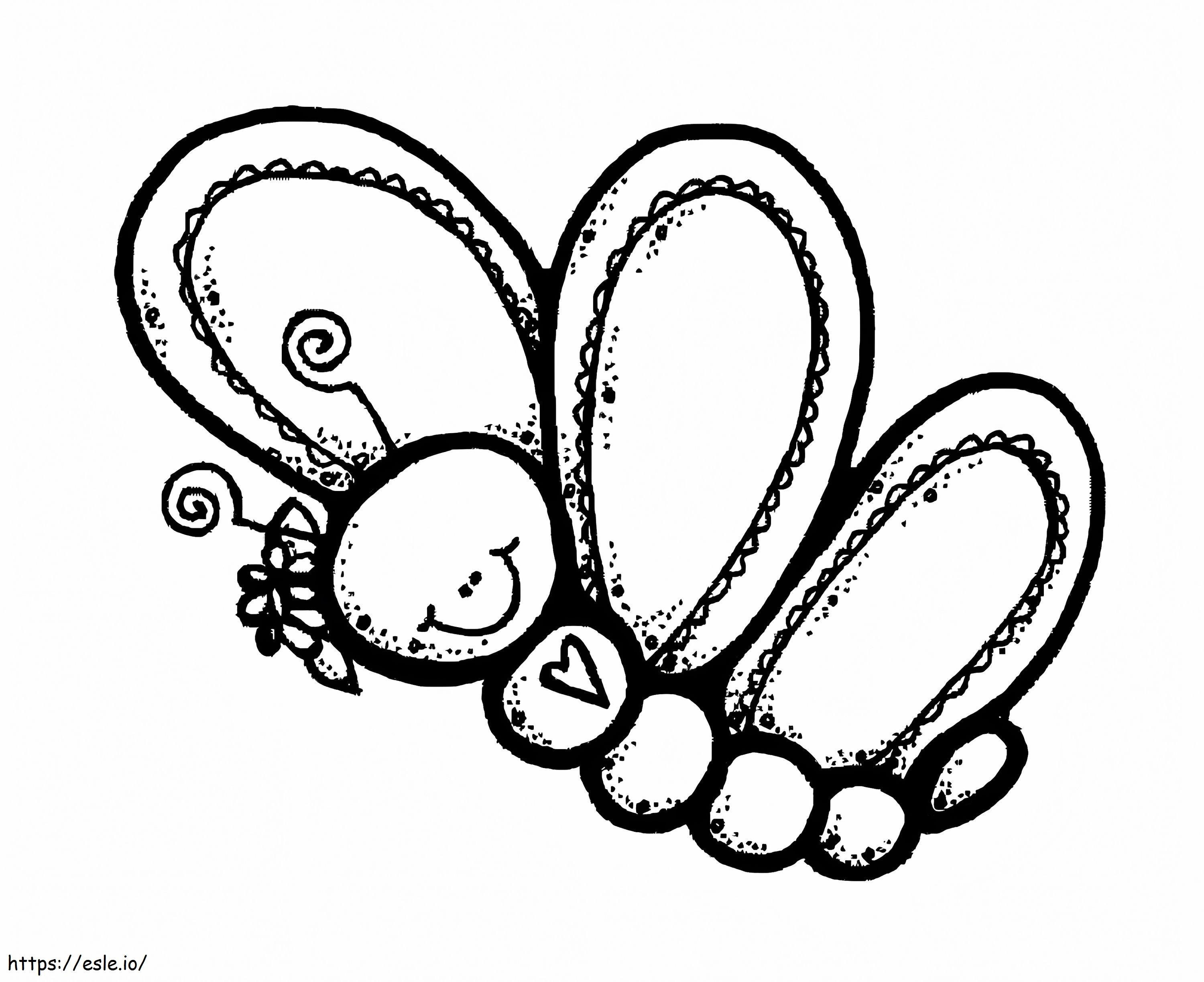 Butterfly Melonheadz coloring page