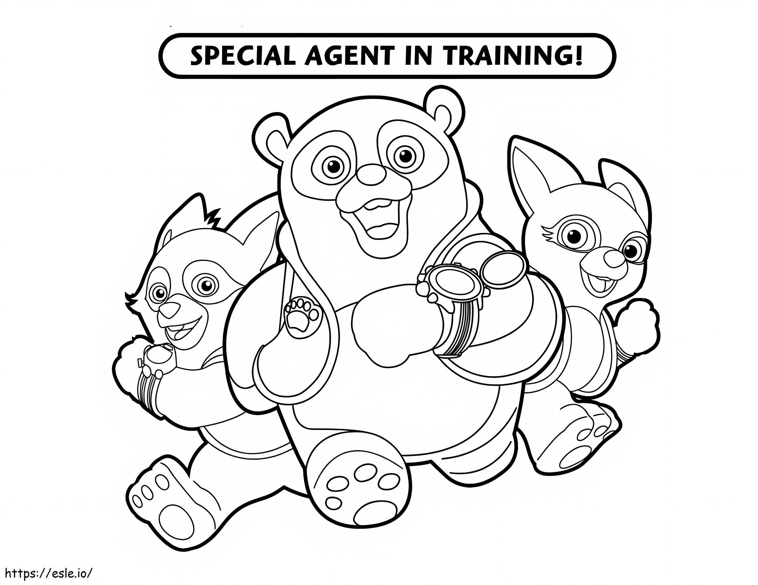 Personagens do Agente Especial Oso para colorir